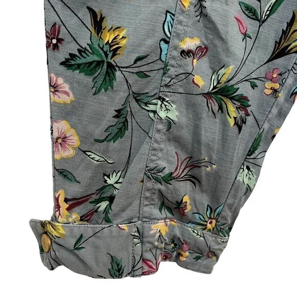 Anthropologie Victoria Floral Cargo Pants Size 4P - Picture 8 of 12